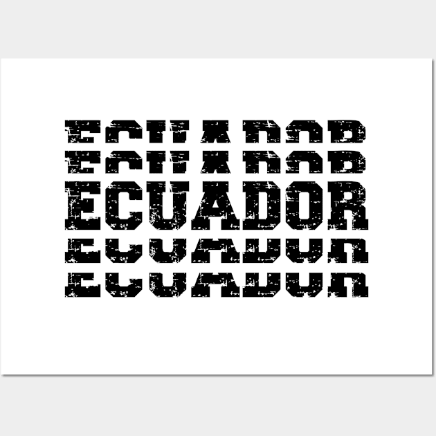 Ecuador Stacked Vintage Wall Art by silentboy